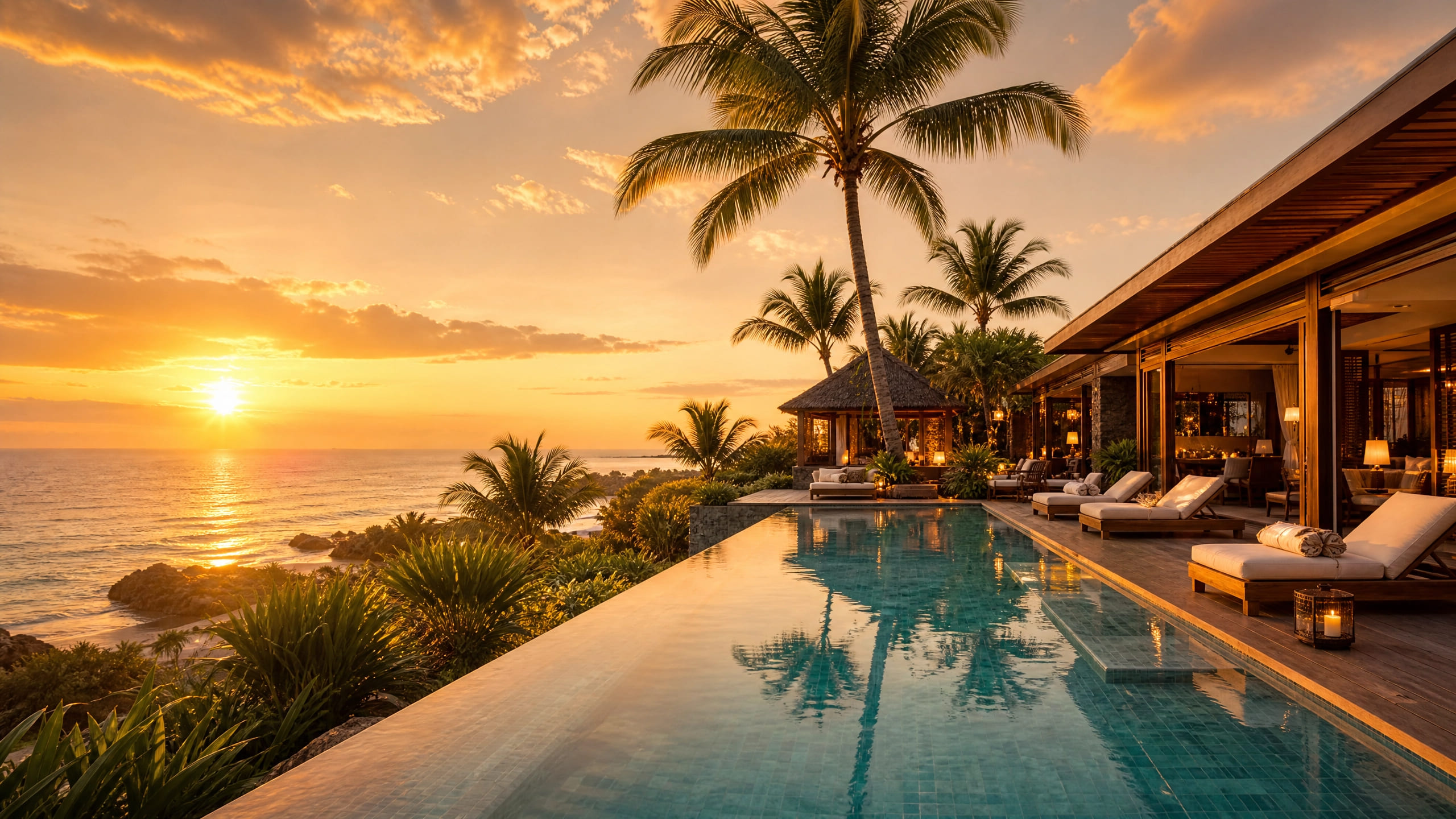Luxury Resort Beach Side View